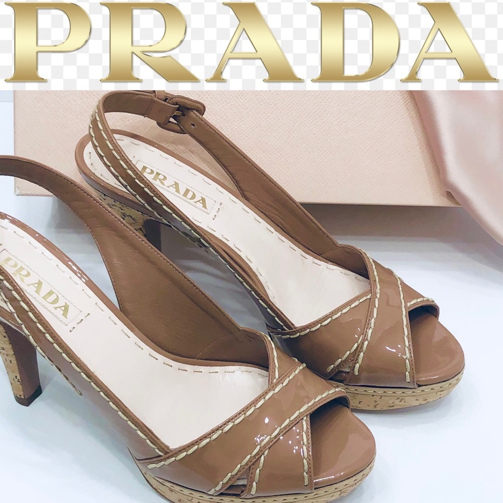 🚨SALE🚨NEW Prada Peep Toe Leather Heels
